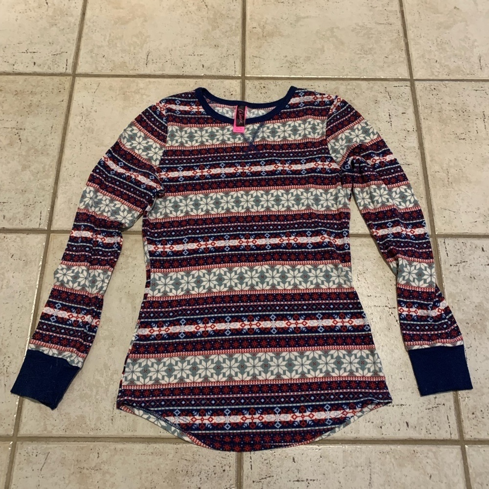 La Senza Fair Isle Thermal Pajama Set - Size M - Picture 5 of 12